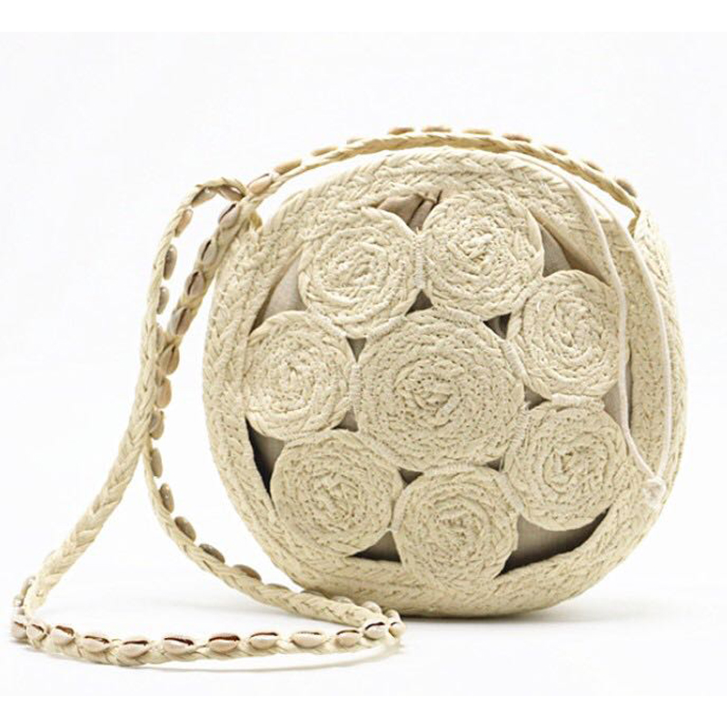 Circle Round Bag - 2024 여성 휴가 핸드메이드 숄더백 여름