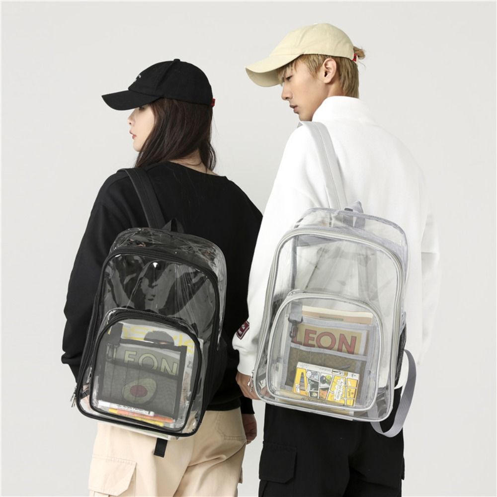 Jelly Bag Clear Pvc - 대용량 투명 PVC 백팩 순색 젤리