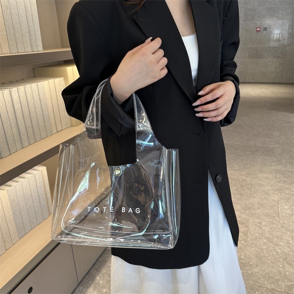 Jelly Bag Clear Pvc - 패션 PVC 투명 숄더백 대용량 방수