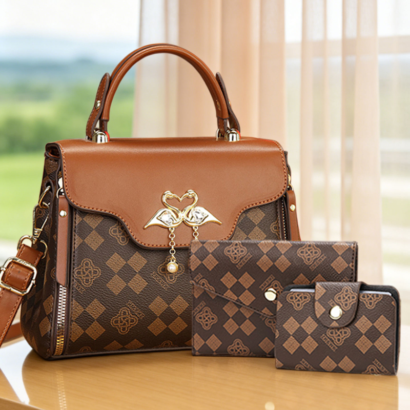 Women Bags Luxury - 3피스 여성 가방 세트, 가벼운 럭셔리
