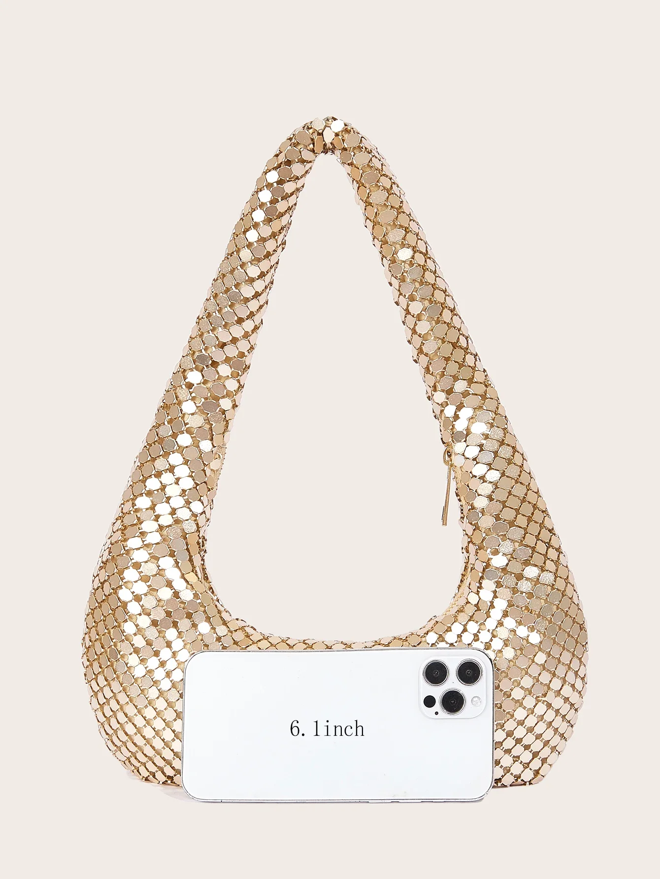 숙녀 하이 엔드 빛나는 금속 겨드랑이 가방 파티 저녁  - Women'S Evening Bags 리뷰 및 가격