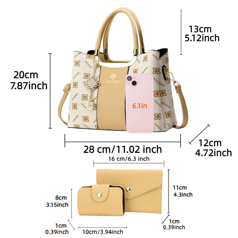 여성용 라이트 럭셔리 하이엔드 프린트 핸드백, 3종 세 - Women Bags Luxury 리뷰 및 가격