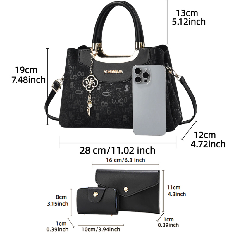 3피스 패션 여성용 핸드백 세트, 여성용 가벼운 럭셔리 - Women Bags Luxury 리뷰 및 가격