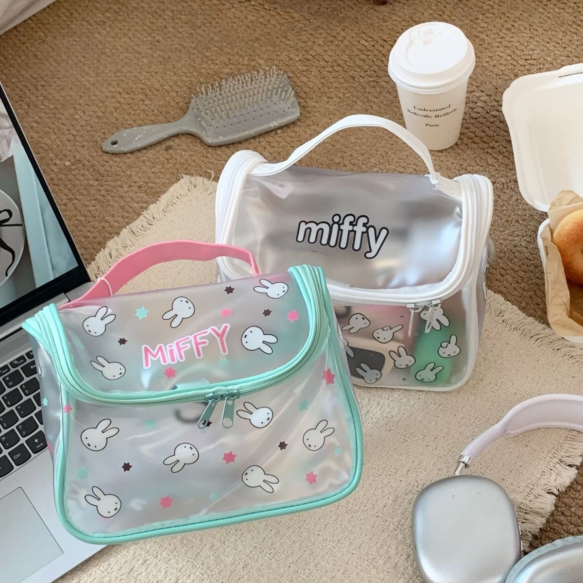 미피 만화 토끼 프린트 투명 PVC 젤리 화장품 가방  - Jelly Bag Clear Pvc 리뷰 및 가격