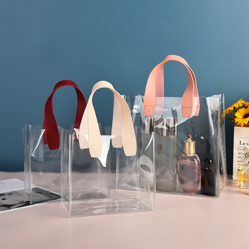 투명 PVC 투명 토트 대용량 플라스틱 쇼핑백, 젤리  - Jelly Bag Clear Pvc 리뷰 및 가격