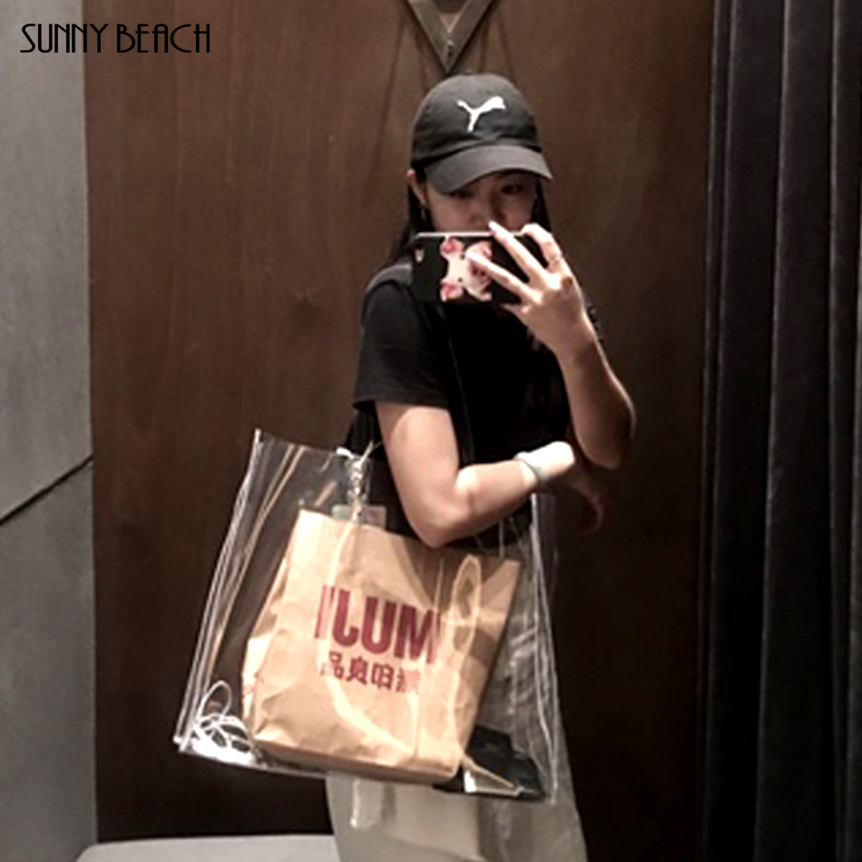 SUNNY BEACH 럭셔리 브랜드 클리어 PVC 여성 - Jelly Bag Clear Pvc 리뷰 및 가격
