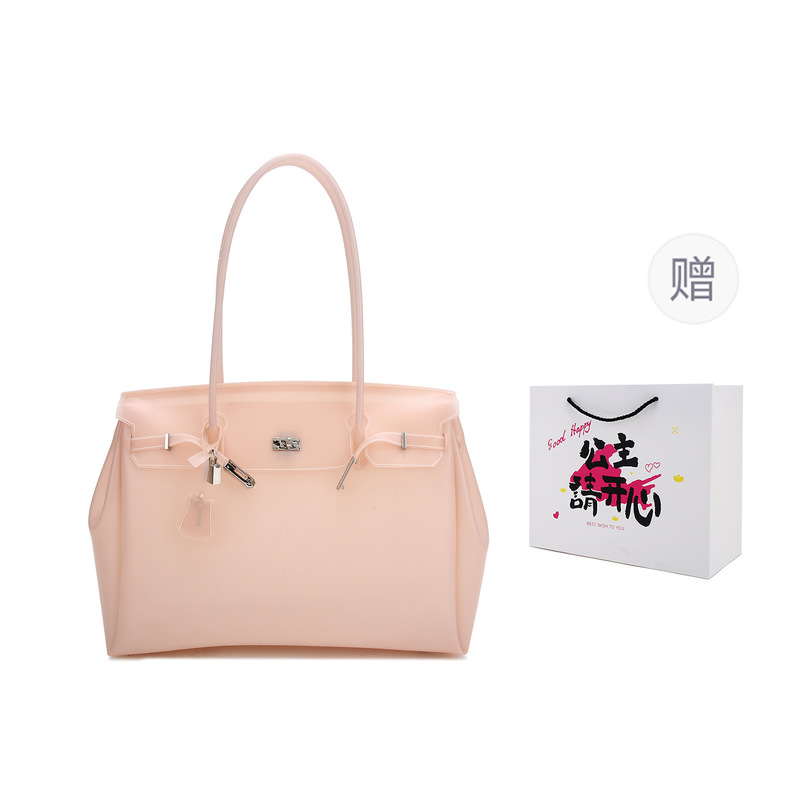 폴카 도트 투명 PVC 토트백 방수 경량 캔디 컬러 젤 - Jelly Bag Clear Pvc 리뷰 및 가격