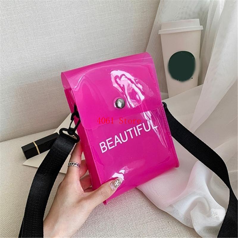 명확한 크로스바디 가방 캔디 컬러 젤리 PVC 전화 케 - Jelly Bag Clear Pvc 리뷰 및 가격