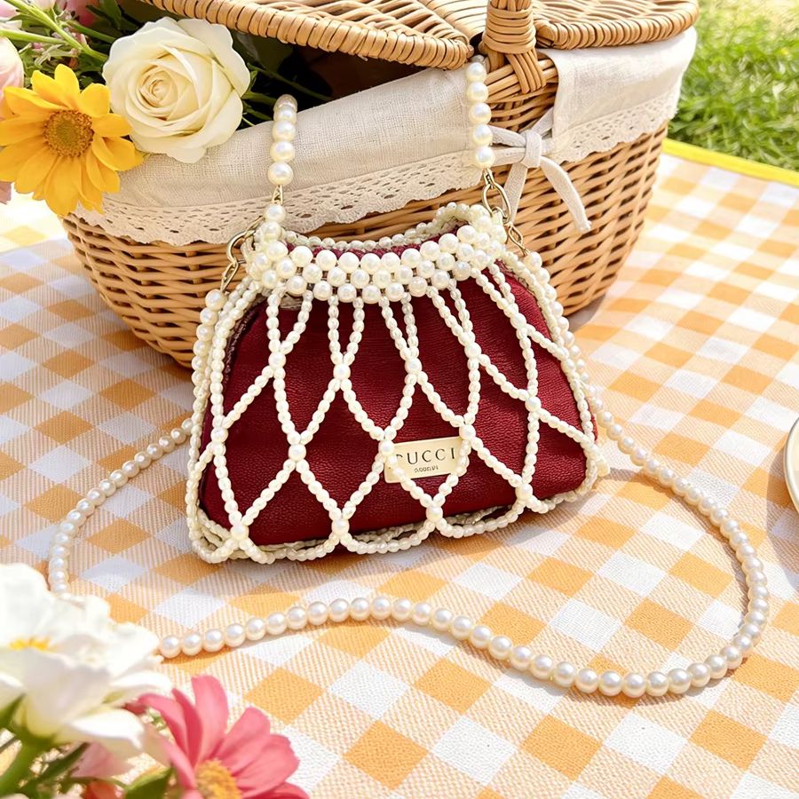 구찌 구찌의 가방 레드 미니 펄 체인 숄더백 핸드메이드 - Women Bags Gucci 리뷰 및 가격