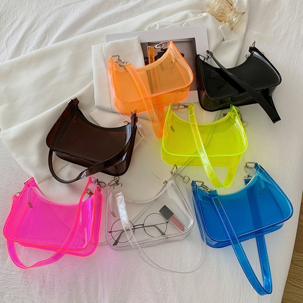 패션 젤리 컬러 PVC 투명 숄더백 투명 크로스백 사각 - Jelly Bag Clear Pvc 리뷰 및 가격