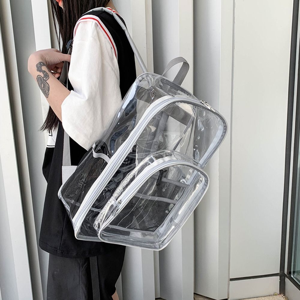 대용량 투명 PVC 백팩 순색 젤리 질감 다용도 클리어 - Jelly Bag Clear Pvc 리뷰 및 가격