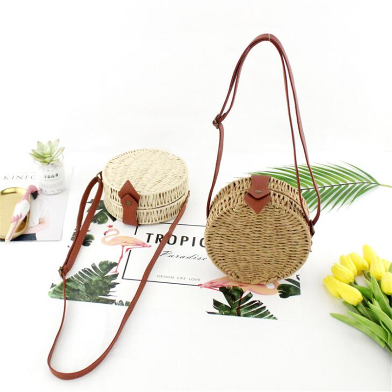 여성 여름 라탄 가방 라운드 스트로 숄더백 수제 비치  - Circle Round Bag 리뷰 및 가격