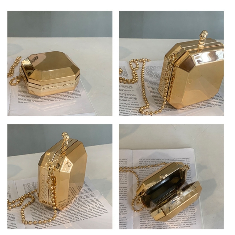 미니 럭셔리 골드 파티 이브닝 클러치 핸드백 여성용,  - Women Bags Luxury 리뷰 및 가격