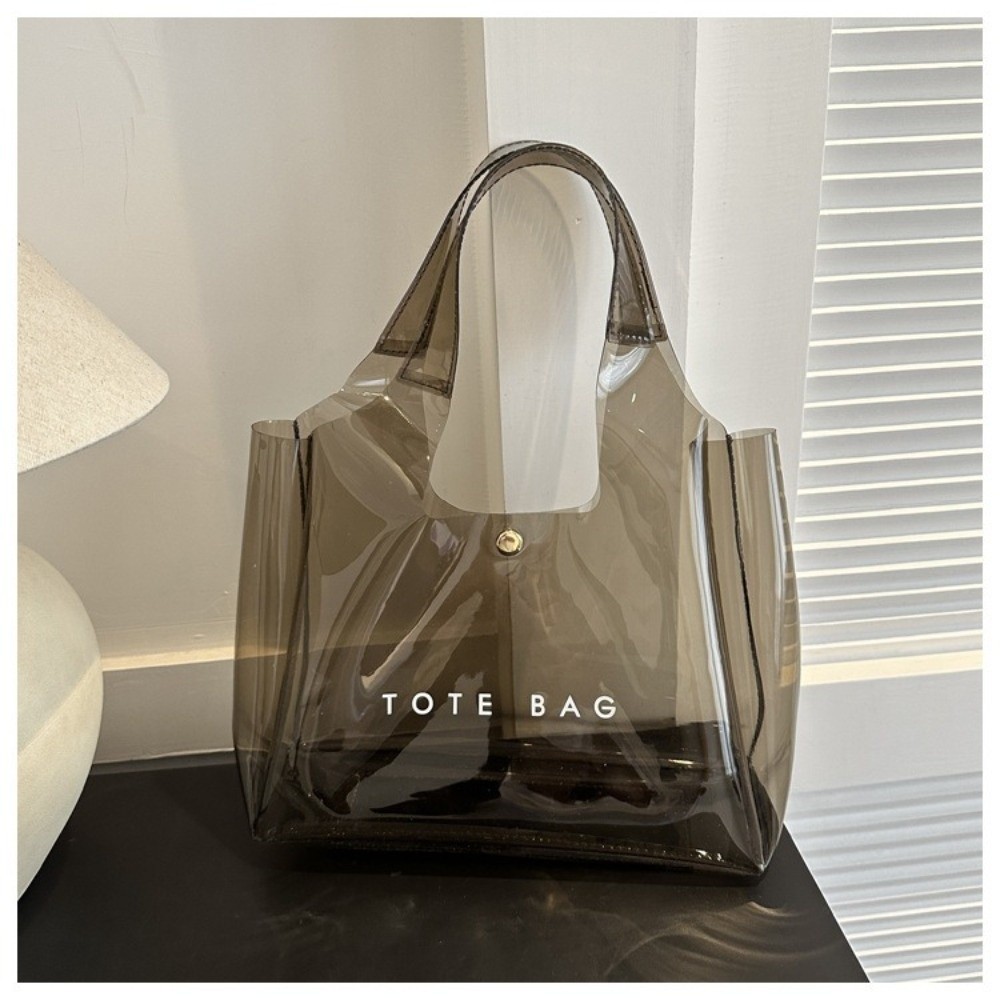 패션 PVC 투명 숄더백 대용량 방수 젤리백 클리어 토 - Jelly Bag Clear Pvc 리뷰 및 가격
