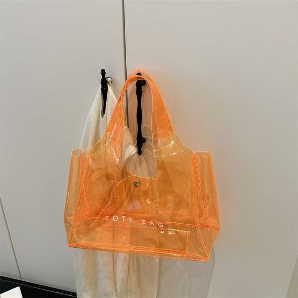 패션 PVC 투명 숄더백 대용량 방수 젤리백 클리어 토 - Jelly Bag Clear Pvc 리뷰 및 가격