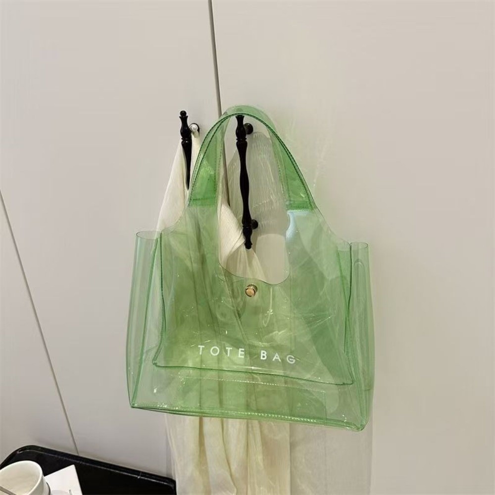 패션 PVC 투명 숄더백 대용량 방수 젤리백 클리어 토 - Jelly Bag Clear Pvc 리뷰 및 가격