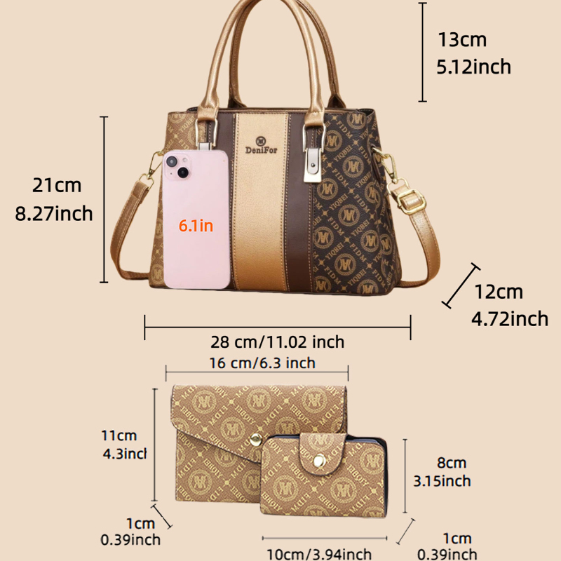스플라이스 디자인의 여성용 핸드백 3종 세트, 여성용  - Women Bags Luxury 리뷰 및 가격