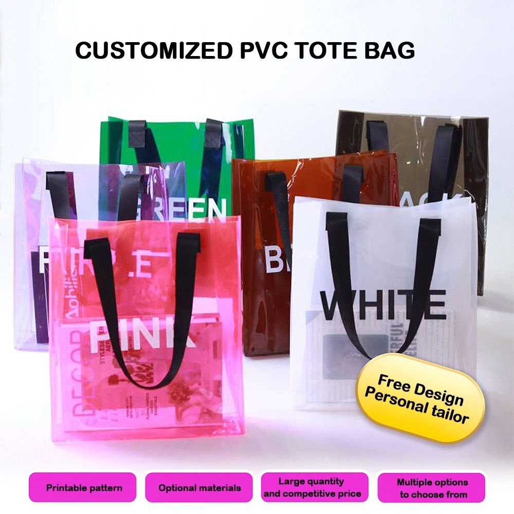 투명 토트 백 휴대용 PVC 젤리 방수 쇼핑백 대용량  - Jelly Bag Clear Pvc 리뷰 및 가격