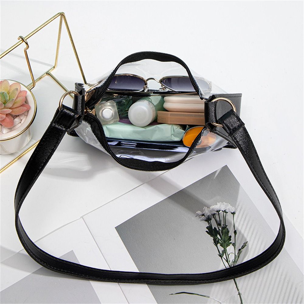캐주얼 PVC 투명 숄더백 캔디 컬러 지퍼 핸드백 작은 - Jelly Bag Clear Pvc 리뷰 및 가격