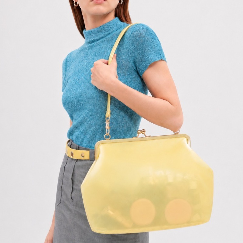 투명 PVC 방수 젤리백 캔디 컬러 클래스프 토트백 여 - Jelly Bag Clear Pvc 리뷰 및 가격